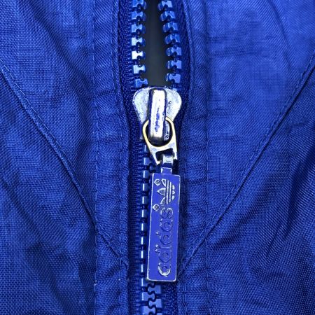  80-90s adidas Originals ジャケット ナイロンジャケット SIZE S 古着 万国旗タグ 88387 ブルー