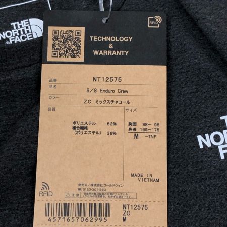  THE NORTH FACE ザノースフェイス Tシャツ エンデュロークルーＴ SIZE M NT12575 チャコールグレー