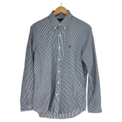 □□ RALPH LAUREN ラルフローレン シャツ ボタンダウンシャツ SIZE M ストライプ 0200011886 ホワイト×ネイビー Bランク