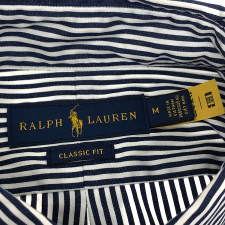  RALPH LAUREN ラルフローレン シャツ ボタンダウンシャツ SIZE M ストライプ 0200011886 ホワイト×ネイビー