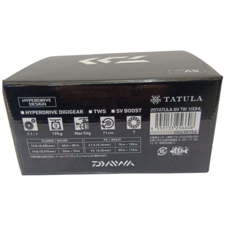 DAIWA ダイワ リール　25タトゥーラ SV TW 100HL（左ハンドル） 00630154