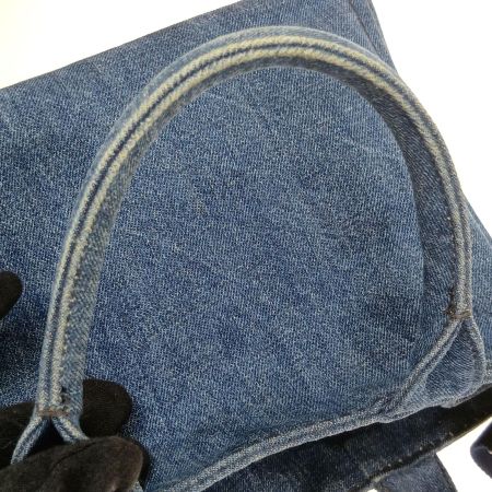  PRADA プラダ カナパ　デニム　2WAYショルダーバッグ　ハンドバッグ ブルー