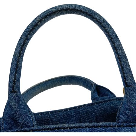  PRADA プラダ カナパ　デニム　2WAYショルダーバッグ　ハンドバッグ ブルー