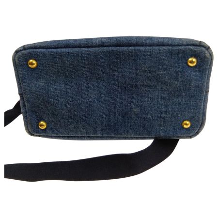  PRADA プラダ カナパ　デニム　2WAYショルダーバッグ　ハンドバッグ ブルー