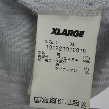  X-LARGE エクストララージ スウェット トレーナー XLサイズ 古着 101221012018 ライトグレー