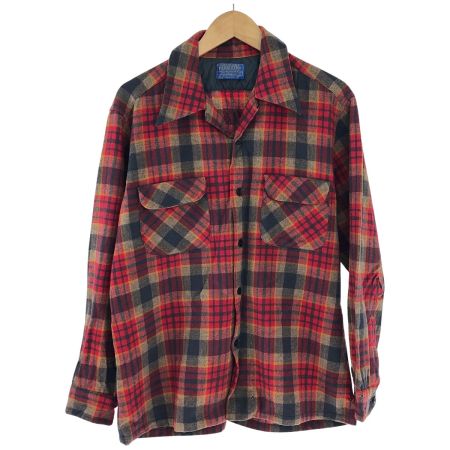  70s PENDLETON シャツ SIZE L 古着 レッド
