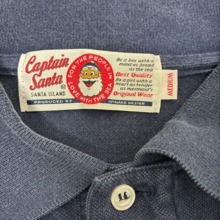  90s captain santa シャツ ポロシャツ SIZE M 古着 ネイビー