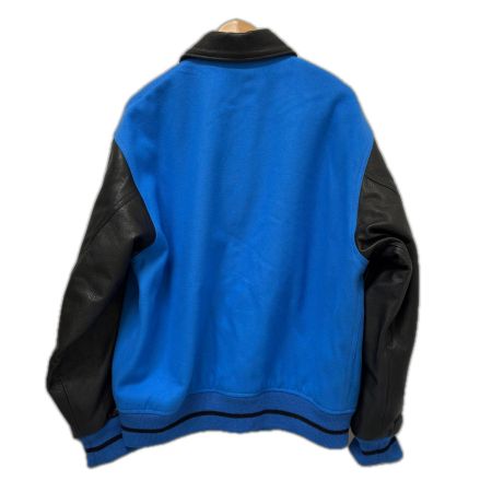  WACKO MARIA ワコマリア ジャケット レザーバーシティジャケット SIZE M 古着 ブルー×ブラック