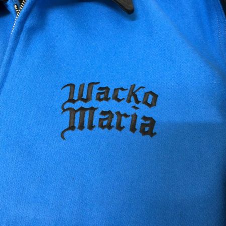  WACKO MARIA ワコマリア ジャケット レザーバーシティジャケット SIZE M 古着 ブルー×ブラック