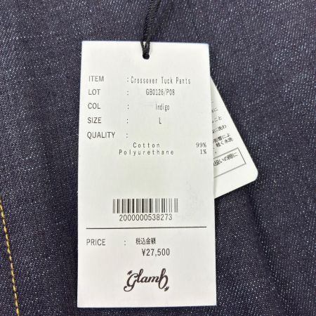  glamb グラム ジーンズ クロスオーバータックパンツ SIZE L GB0126/P08 インディゴ