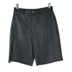 □□ BEAMS ビームス パンツ レザーショートパンツ SIZE L  11-25-1176-202-19-20 ブラック Aランク