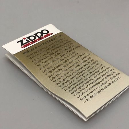  ZIPPO ジッポー ライター ZIPPO 70th ANNIVERSARY 1932-2002 Friends For Lifetime