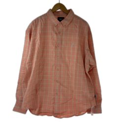 □□ HUF シャツ SIZE L 26S BU80055 ピンク Aランク