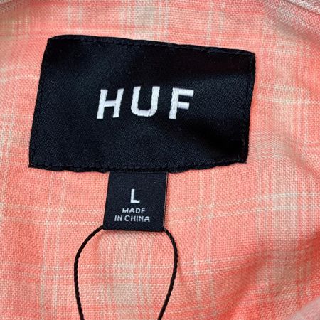  HUF シャツ SIZE L 26S BU80055 ピンク