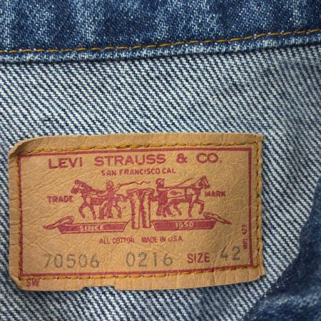  80s Levis ジャケット デニムジャケット 70506 古着 SIZE 42 527刻印 アメリカ製 インディゴ