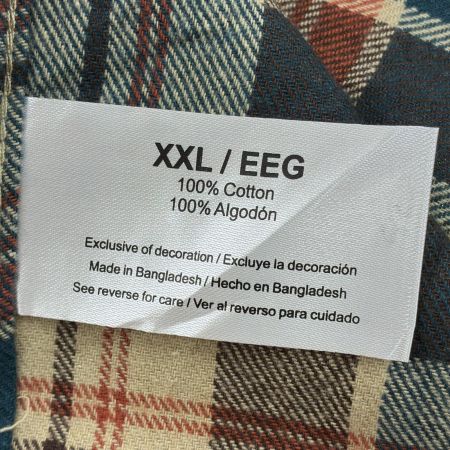  00s Eddie Bauer シャツ ネルシャツ SIZE XXL チェック 古着 マルチカラー