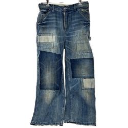 □□ UNIVERSAL OVERALL ペインターパンツ　ダメージ加工デニム　XLサイズ HT2433601 インディゴ Bランク