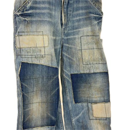  UNIVERSAL OVERALL ペインターパンツ　ダメージ加工デニム　XLサイズ HT2433601 インディゴ