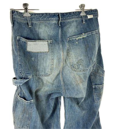  UNIVERSAL OVERALL ペインターパンツ　ダメージ加工デニム　XLサイズ HT2433601 インディゴ