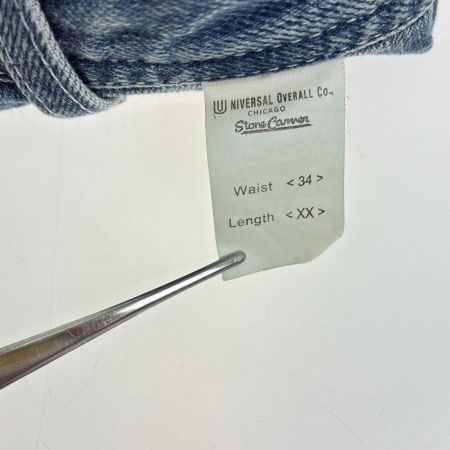  UNIVERSAL OVERALL ペインターパンツ　ダメージ加工デニム　XLサイズ HT2433601 インディゴ