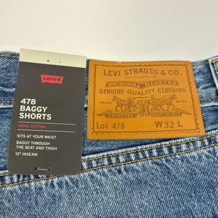  LEVI'S リーバイス デニムハーフパンツ　478BAGGY　SHORTS　W32 インディゴ