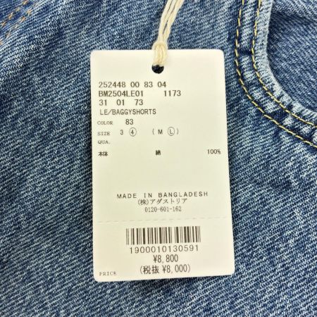  LEVI'S リーバイス デニムハーフパンツ　478BAGGY　SHORTS　W32 インディゴ