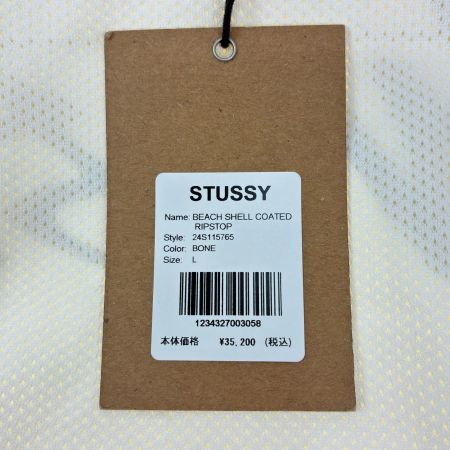  stussy ステューシー  Beach Shell Coated Ripstop 　ジャケット　Ｌサイズ 24S125765 アイボリー