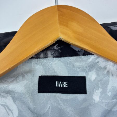  HARE ハレ シャツ　フラワーＪＱシャツＬＳ　Ｆサイズ HA020346 ブラック