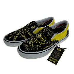 □□ VANS バンズ シューズ スリッポン スポンジボブ SIZE 26.5cm ブラック×イエロー Aランク