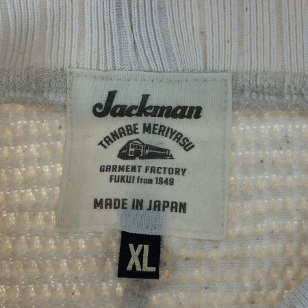  Jackman カットソー ワッフルカットソー SIZE XL 古着 JM7200 アイボリー