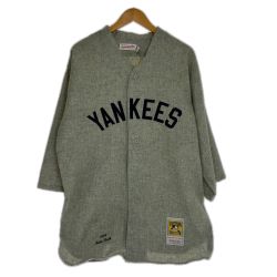 □□ mitchell ness シャツ ベースボールシャツ SIZE XL 古着 グレー Aランク