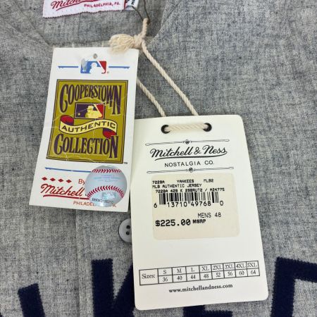  mitchell ness シャツ ベースボールシャツ SIZE XL 古着 グレー