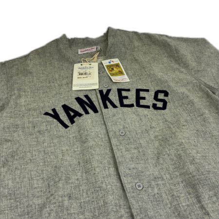  mitchell ness シャツ ベースボールシャツ SIZE XL 古着 グレー