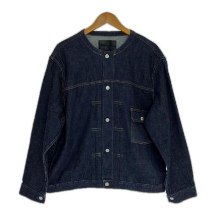  CALEE ジャケット ノーカラーデニムジャケット SIZE XL 古着 インディゴ