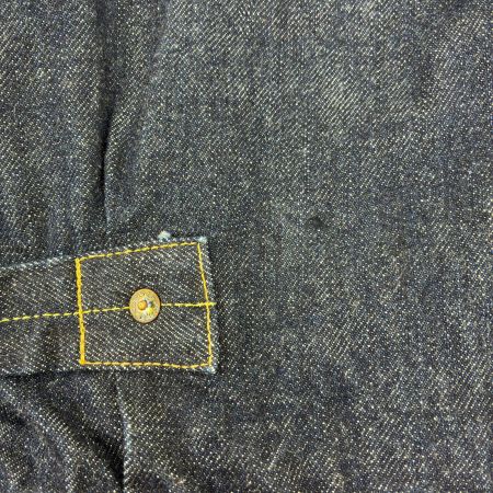  CALEE ジャケット ノーカラーデニムジャケット SIZE XL 古着 インディゴ