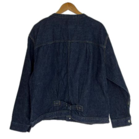  CALEE ジャケット ノーカラーデニムジャケット SIZE XL 古着 インディゴ