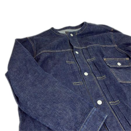  CALEE ジャケット ノーカラーデニムジャケット SIZE XL 古着 インディゴ
