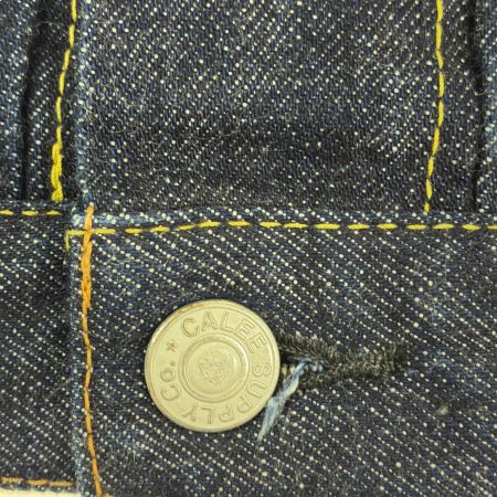  CALEE ジャケット ノーカラーデニムジャケット SIZE XL 古着 インディゴ