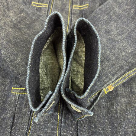 CALEE ジャケット ノーカラーデニムジャケット SIZE XL 古着 インディゴ