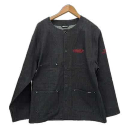  ROARK ジャケット ノーカラージャケット SIZE L 古着 RJJ1006 ブラック