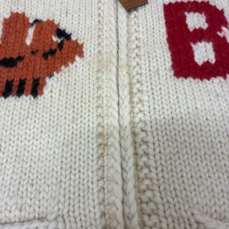  CANADIAN SWETER カナディアンセーター カーディガン カウチンニットカーディガン 古着 CA07322 ホワイト