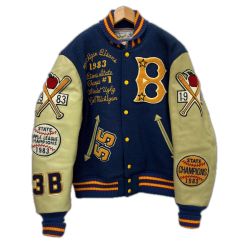 □□ WHITES VILLE ホワイツビル ジャケット スタジャン SIZE 40(L) 古着 ブルー Cランク