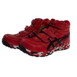 □□ asics アシックス 安全靴 作業靴 ウィンジョブ CP302 MARBLE SIZE 25.5cm 1273A037 レッド Aランク