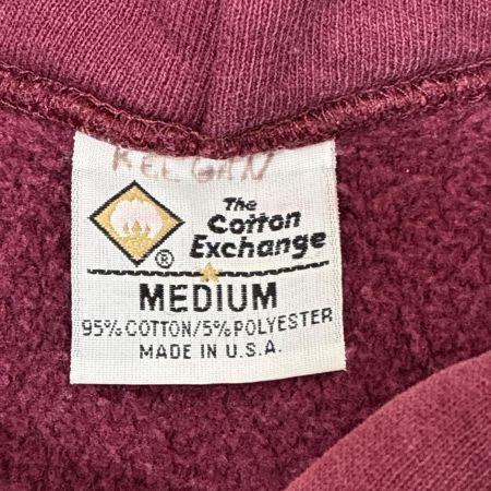  90s Cotton Exchange パーカー プルオーバーパーカー 古着 SIZE M ワインレッド