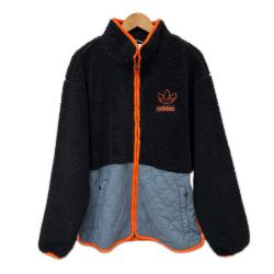 adidas Originals アディダスオリジナルス ジャケット ボアジャケット フリースジャケット SIZE L H09361 ブラック×グレー Bランク