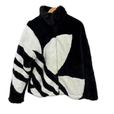 adidas アディダス ジャケット ビッグロゴ ファー ボアジャケット ブルゾン SIZE S A6A001 ブラック