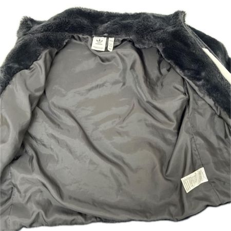 adidas アディダス ジャケット ビッグロゴ ファー ボアジャケット ブルゾン SIZE S A6A001 ブラック