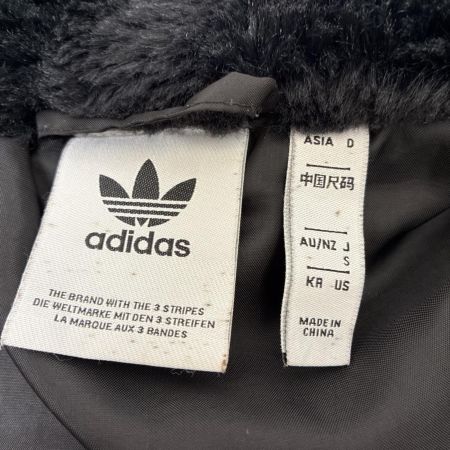 adidas アディダス ジャケット ビッグロゴ ファー ボアジャケット ブルゾン SIZE S A6A001 ブラック
