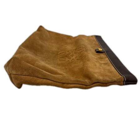 LOEWE ロエベ バッグ クラッチバッグ セカンドバッグ 型押し アナグラム スウェード×レザー ヴィンテージ ブラウン