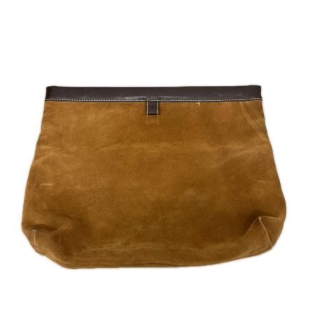 LOEWE ロエベ バッグ クラッチバッグ セカンドバッグ 型押し アナグラム スウェード×レザー ヴィンテージ ブラウン